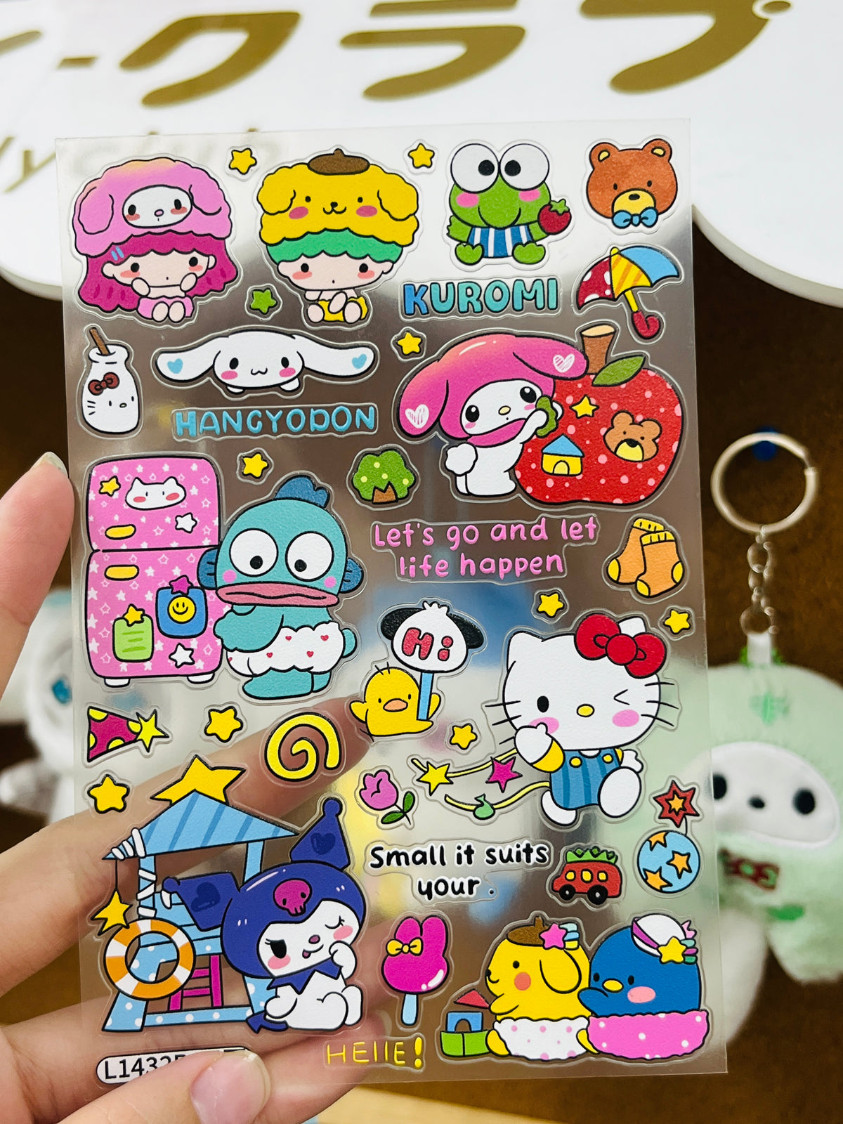 Sanrio Family Embossed Stickers Set--4 Sheets⭐ - WOWO STUDIO