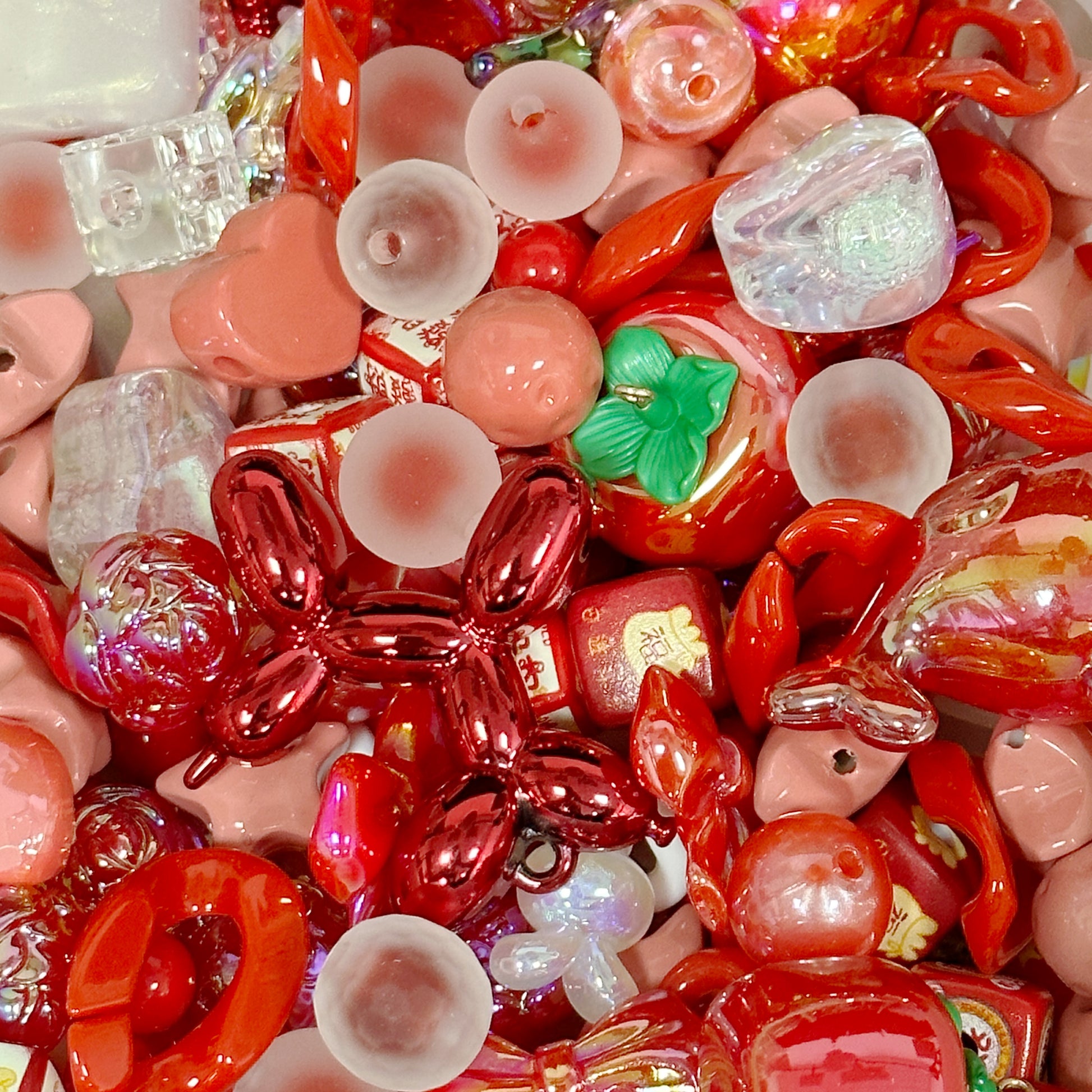 Acrylic Beads--Crimson Flame Kiss(Red) - WOWO STUDIO