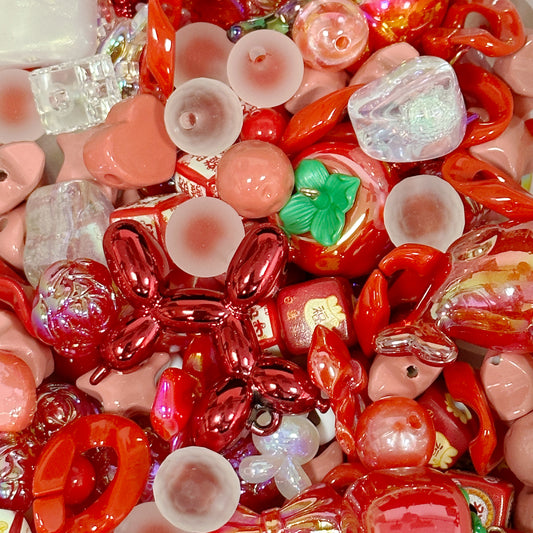 Acrylic Beads--Crimson Flame Kiss(Red) - WOWO STUDIO