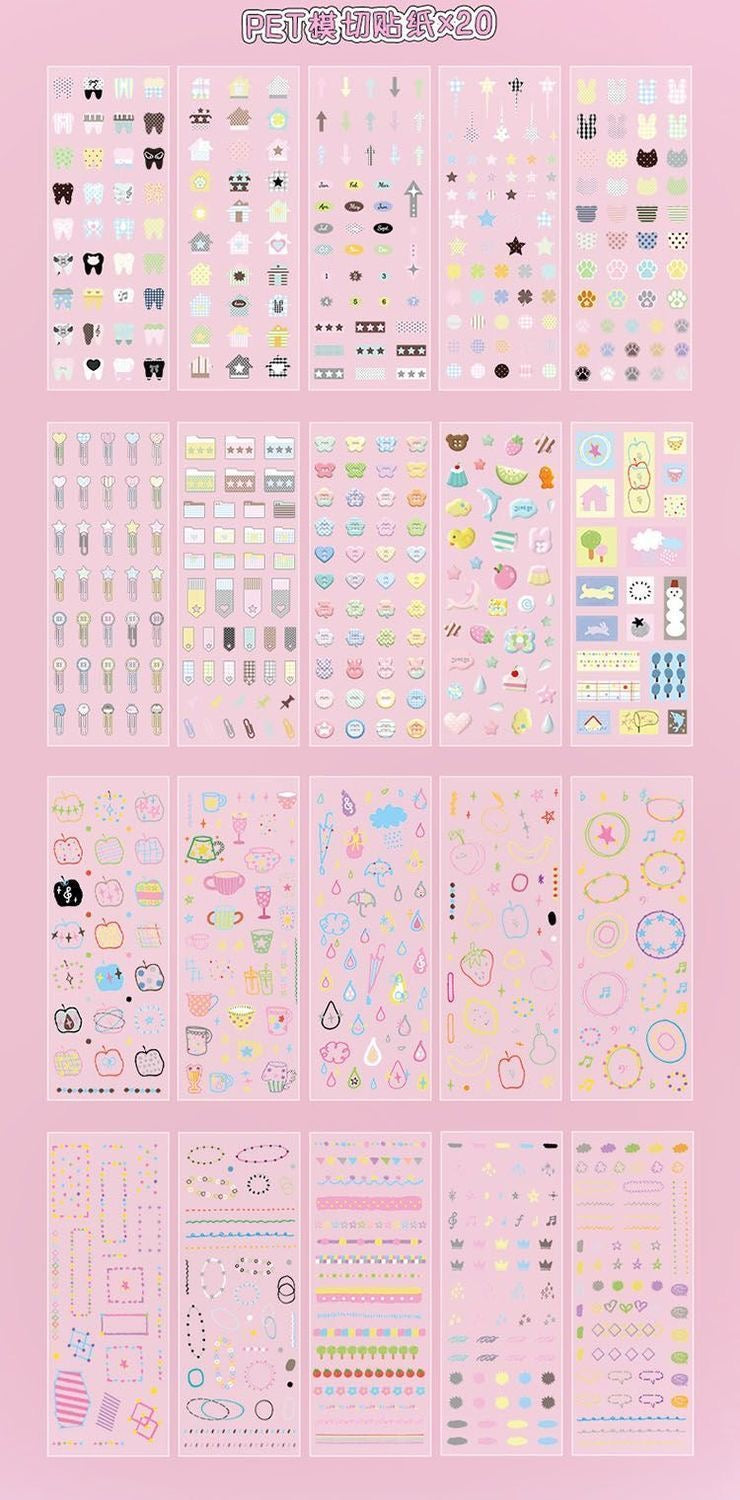 Momentary Deco Sticker Book--20 pages⭐ - WOWO STUDIO