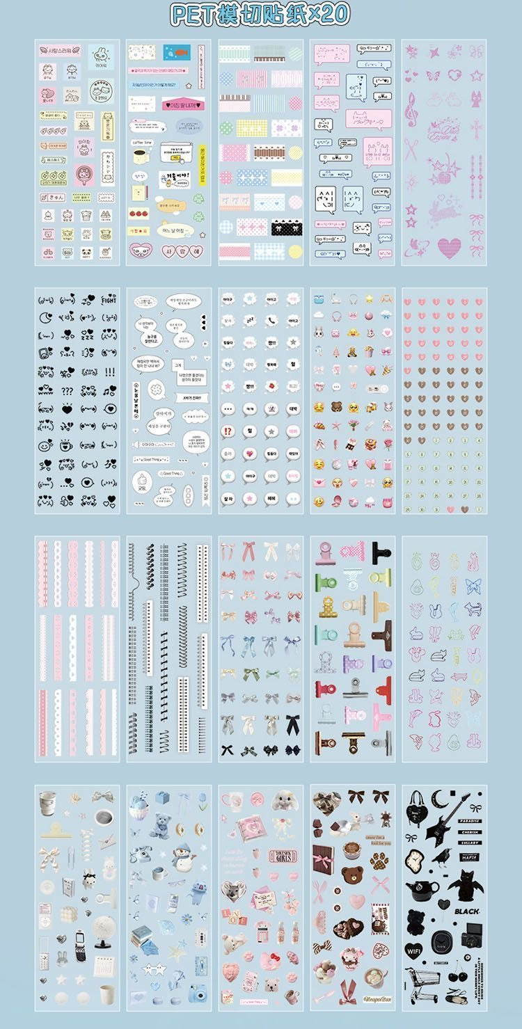 Momentary Deco Sticker Book--20 pages⭐ - WOWO STUDIO